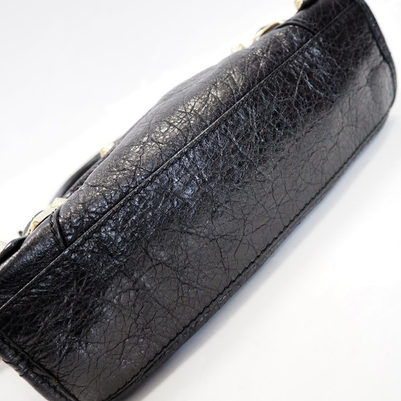 Balenciaga Giant Mini City Shoulder Bag Leather Black - Picture 9 of 16